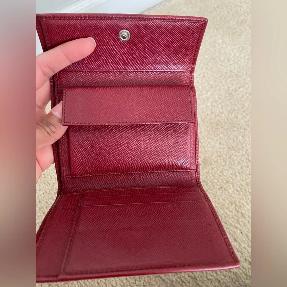 ✨Authentic Prada Burgundy Wallet✨ - Picture 2 of 11